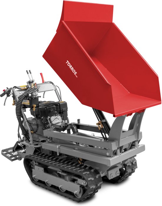 Mini schaardumper op rupsen kipbak 500kg 10pk 6+2R snelheden elektrische start Torros MRS500H6E
