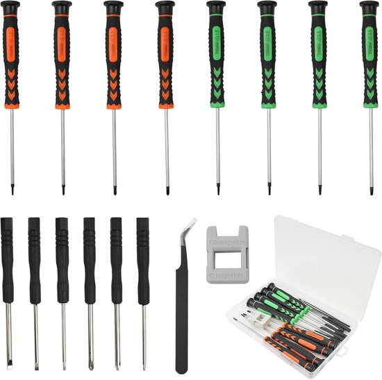 Mini-schroevendraaierset - horlogemakerset - fijnmechanica-gereedschapsset - precisieschroevendraaier voor computer - iPhone - iPad - laptop - PS4 - PS5 - Xbox - mobiele telefoon - Macbook enz. van Merkloos	