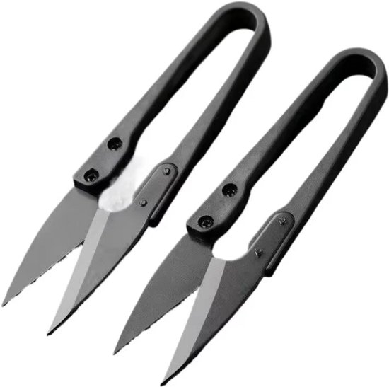 Mini snoeischaartjes - Compacte snoeischaar - Klein kniptang - Mini schaar - 2 stuks - Perfect voor bloemen, bonsai en naaien - Zwarte - Robuste schaar - Zwart - 10CM - CHPN