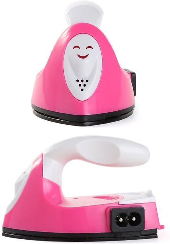 Mini steam iron with travel bag double tension, non-stick coating, non-slip handle, fast heating, mini heat press, sewing for beads, patches, clothes, DIY, shoes van Merkloos	