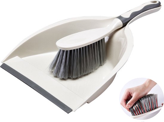 Mini Stoffer en Blik - Schoonmaakproducten - 1 set - Kunststof Stoffer en Blik Compact van MINI
