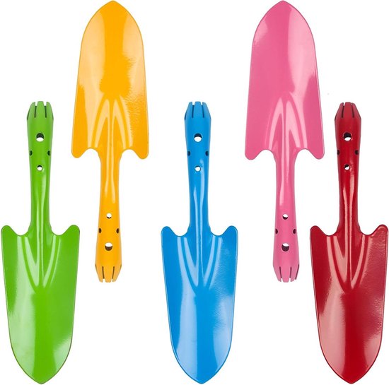 Mini Troffel Set - Tuin Schoppen - Bloemen Planten - Duurzaam Metaal - 10.6 x 3 inch - Multi-color