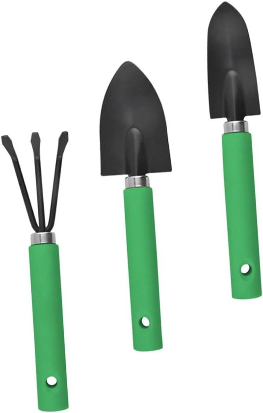 Mini Tuingereedschap Set - Bonsai Tools - Planten Verzorgen - Roestvrij Staal - 17.5 cm - Groen