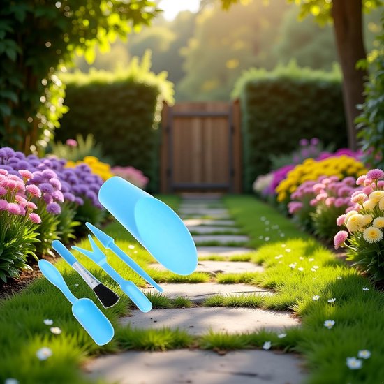 Mini Tuingereedschap Set - Planten Helper - Succulent Verzorging - Compact Ontwerp - 22.5cm Lengte - Blauw