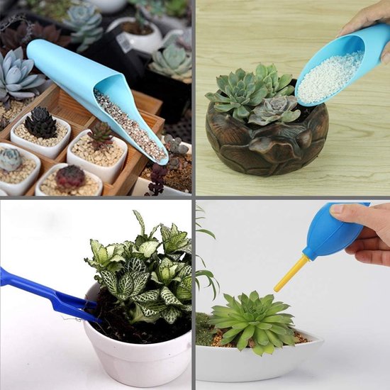 Mini Tuingereedschap Set - Succulent Tools - Planten Verzorgen - 15 Delige Set - 107 cm - Multicolor