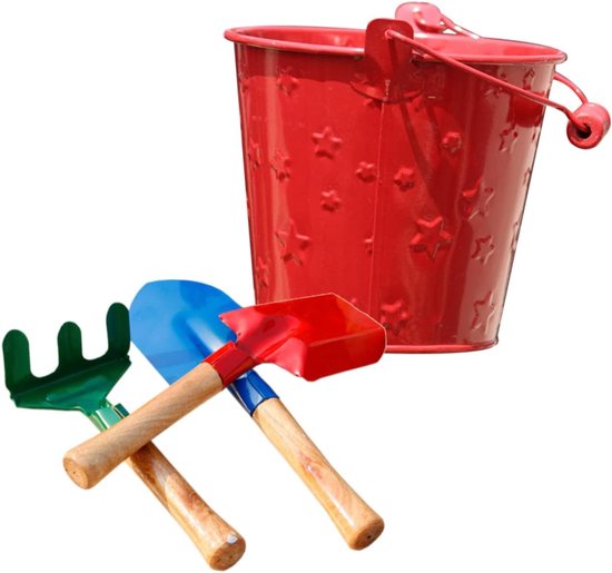 Mini Tuinset - Kindertuin Gereedschap - Tuinieren voor Kinderen - Ergonomisch Ontwerp - 12.5 cm - Willekeurig