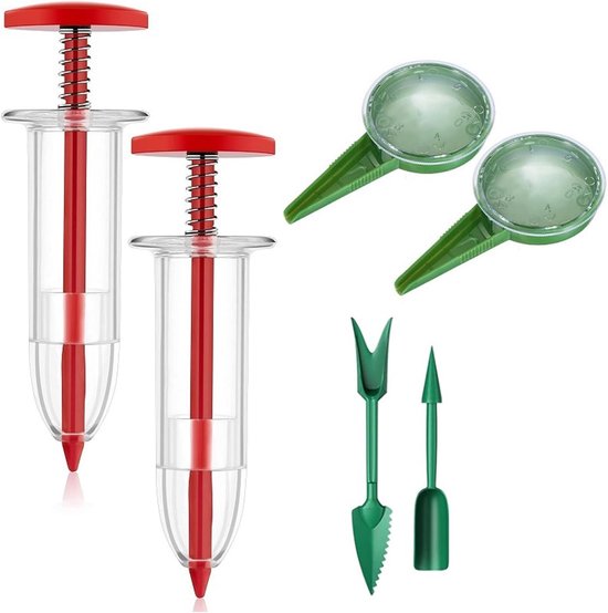 Mini Zaaimachine – Zaaddispenser - Handmatige zaaimachine - planter dispenser - tuin zaad dispenser planter - Premium Handmatig Mini Zaai Gereedschap Set – Klein Zaaiapparaat voor Kleine Zaden - 6stuks