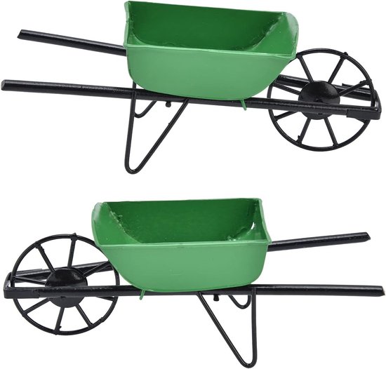 Miniature Wheelbarrow - Dollhouse Fairy Garden Cart - Dollhouse Furniture Accessories - Garden Tools - Home Decoration van TOPWON