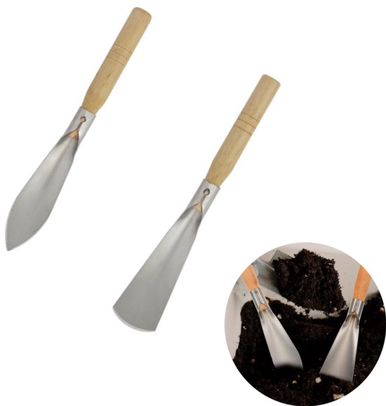 Miniatuur Tuin Gereedschap - Elegant Tuin Gereedschap - Handig voor in de tuin - RVS - Elegant Tuin Gereedschap - Handig voor in de tuin - Mini tuingereedschap voor kamerplanten of kinderen in de tuin - 31.6cm - 2 stuks van Merkloos	