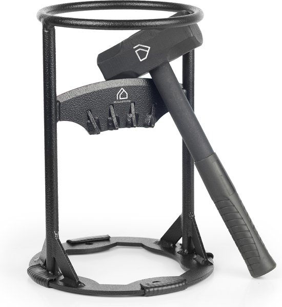 MinuteHome® Houtklover - Aanmaakhout Gietijzer Messen Barbecue inclusief Hamer van MinuteHome®