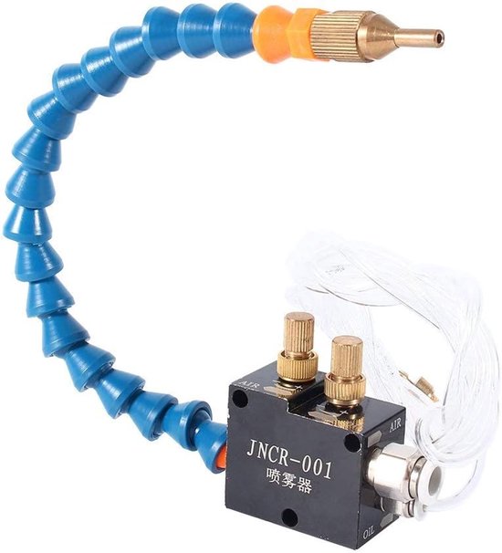 Mist Coolant Spray System, Adjustable Metal Fog Coolant Mist Lubrication, Spray System Unit for 8mm Air Lines, CNC Lathe Milling Drill Coolstone Plastic Tubes van Merkloos	