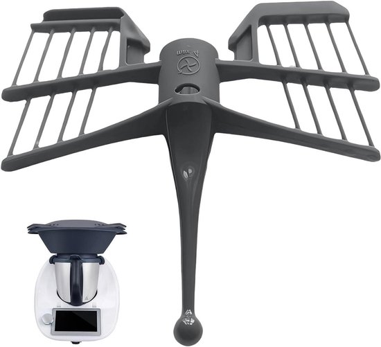 MK Stoer- Vlindergarde - Roerder - Mengen - Thermomix TM5 TM6 TM31 - Accessoire - Keukenmachine - Grijs - Vervangende Onderdelen - Keukenhulp Mixer Accessoire Onderdelen - Roerder Bat Onderdelen van MK Stoer