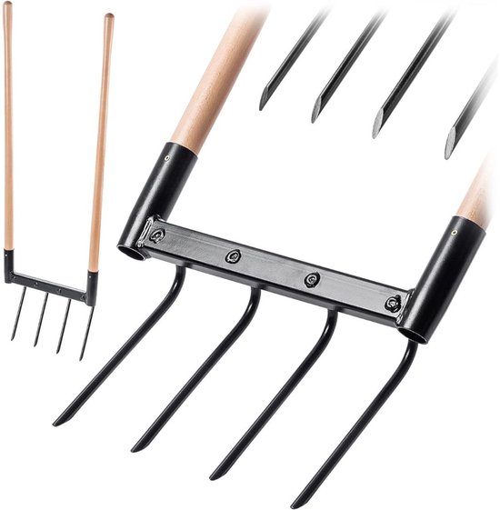 MKSS® Woelvork met Verkruimelaar - Spitvork - Grelinette van Merkloos	