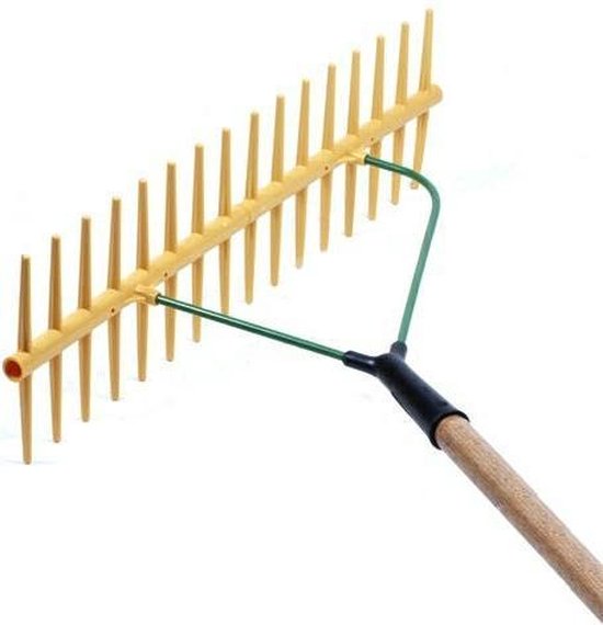 MM Eurotool Schuine polyhark met 16 tanden en steel van 160 cm