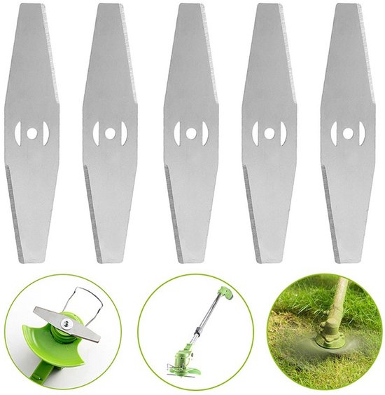 Mmgoqqt - Maaimachine Vervangingsbladen - 5 Stuks - Rvs Bladen - Voor Maaimachines En Onkruidmachines van Mmgoqqt