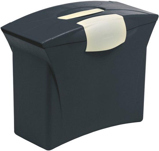 Mobiele hangbox, transportbox voor 15 A4 hangmappen, zwart, Intego, 39853