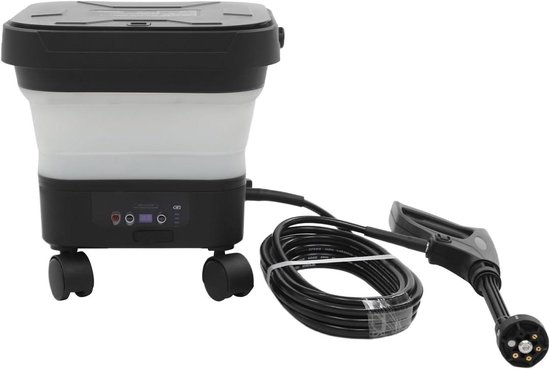 Mobiele Hogedrukreiniger - Draagbare Reiniger - Buiten Schoonmaken - Ingebouwd Watertank - 13 Liter Tank - Zwart Wit