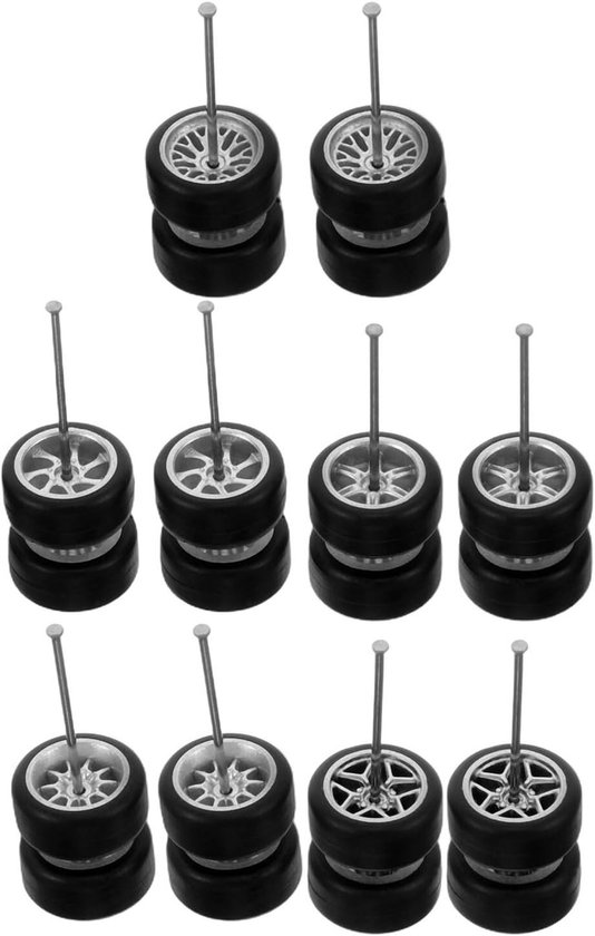 Modelauto Wielen Set - RC Banden Vervanging - Modelbouw Projecten - Verbeterde Grip - 3x1x1 CM - Diverse Kleuren