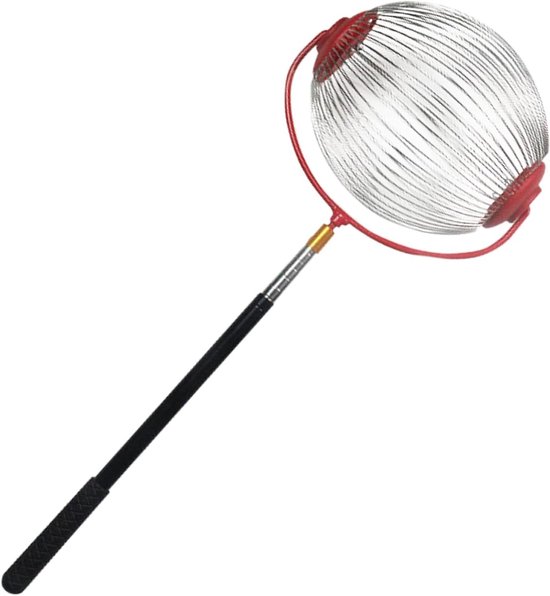 Moer Kastanje Picker - Oogst Collector - Vruchten Verzamelen - Telescopische Roller - 150 cm - Zilver