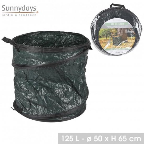 "MON JARDIN" POP-UP TUINAFVALZAK 125 LITER Ø50 CM X H65 CM van Merkloos	