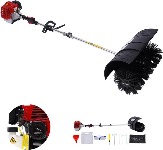 Motorbezem - Benzine veegmachine - Opritten reinigen - Krachtige 2-takt motor - 58 cm veegrol - Niet gespecificeerd