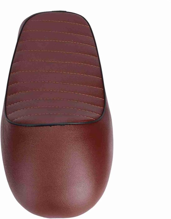 Motorfiets PU Leer Vintage Cafe Racer Seat - Plat Zadel Kussen voor CG125 GN CG CB400SS(A1) van Merkloos	