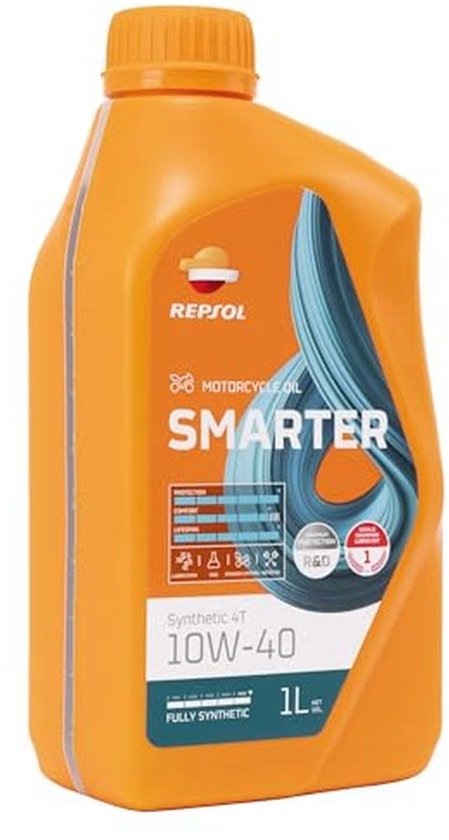 Motorolie 10W40 Synthetisch voor 4-takt Motoren - 1 Liter van Merkloos	