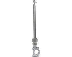 Motorvlaggenmast Telescopisch - Vlaggenhouder Motor - Lange Ritten - Verstelbare Lengte - 160 cm - Zilverkleurig