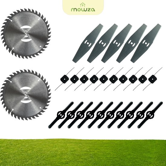 MOWZA® 4-in-1 Kantenmaaier - Grastrimmer – Bosmaaier – Grasmaaier - Accessoires pakket - (27 delig) van Merkloos	