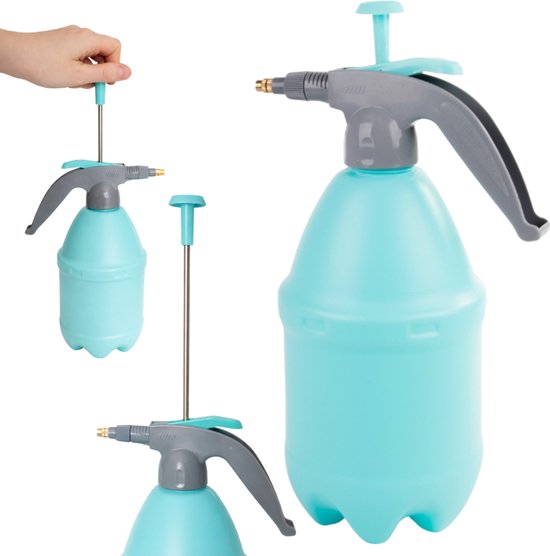 MOZY® - Onkruidspuit - 3 Liter - Turquoise - Drukspuit - Verstelbare Sproeikop - Plantenspuit - Waterverstuiver - Handpomp van MOZY