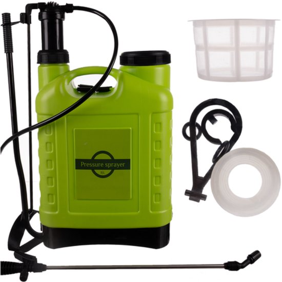 MOZY® - Plantenspuit - met Ergonomische Draagriem en Lans - 16 Liter - Groen - Drukspuit - Onkruidspuit - Waterverstuiver - Handpomp van Merkloos	