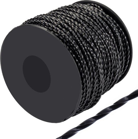 MOZY® - Trimmerdraad - 2.4 mm - 100 meter - Gedraaid - Zwart of Oranje - Extra Stevig - Bosmaaierdraad - Trimdraad - Kantenmaaier - Maaidraad - Grastrimmerdraad - Snijdraad van MOZY