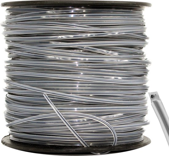 MOZY® - Trimmerdraad - Grijs - Vierkant - met Kern - 2.7 mm - 100 meter - Extra Stevig - Bosmaaierdraad - Trimdraad - Kantenmaaier - Maaidraad - Grastrimmerdraad - Snijdraad van MOZY