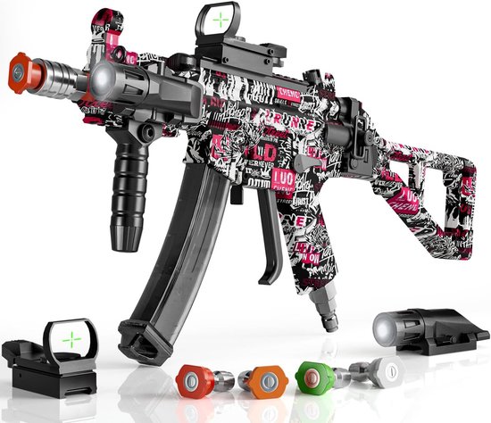MP5 Hogedrukreinigerpistool met draaibare en 4 spuitmonden, 3600 PSI hogedrukspuitpistool met 1 cm snelkoppelstekker, draaibaar pistool compatibel met schuimkanon, accessoires voor powerwasher (paars)