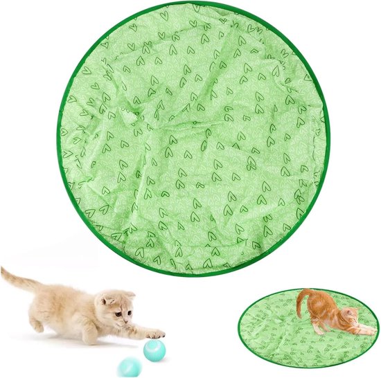 MplehDa 2-in-1 Simulated Interactive Hunting Cat Toy, Hunting Cat Mat, Toy, Simulated Interactive Cat Ball, Interactive Cat Toy, Ball Mat, Cat Play Mat van MplehDa