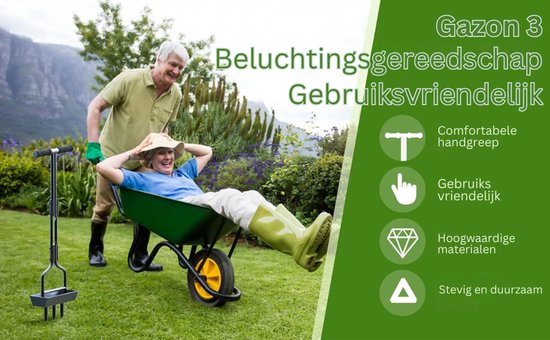 MRKK® Prikrol - Gazonbeluchter - Gras Beluchten - Gazon Beluchter - Zwart