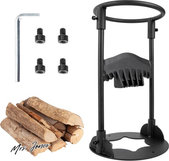 Mrs. Jones Kindling Handmatige houtsplijter - snel splijtgereedschap voor camping thuis - BBQ open haard draagbare brandhoutsplijter - koolstofstaal 21 x 31 cm . van Mrs. Jones