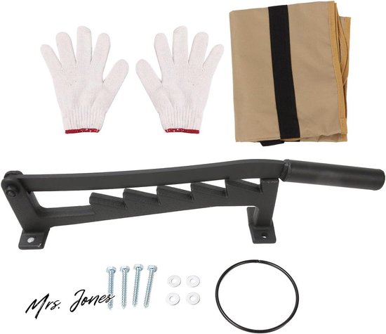 Mrs. Jones Wandgemonteerde Houtklover 225 Inch van Koolstofstaal Handmatig met Boutgaten Krachtig Draagbaar voor Kampvuurkamperen .