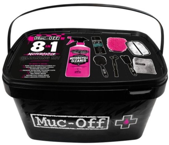 Muc-Off 8 in 1 Motorfiets Schoonmaak en Beschermingsset Motor - 21197 van Merkloos	