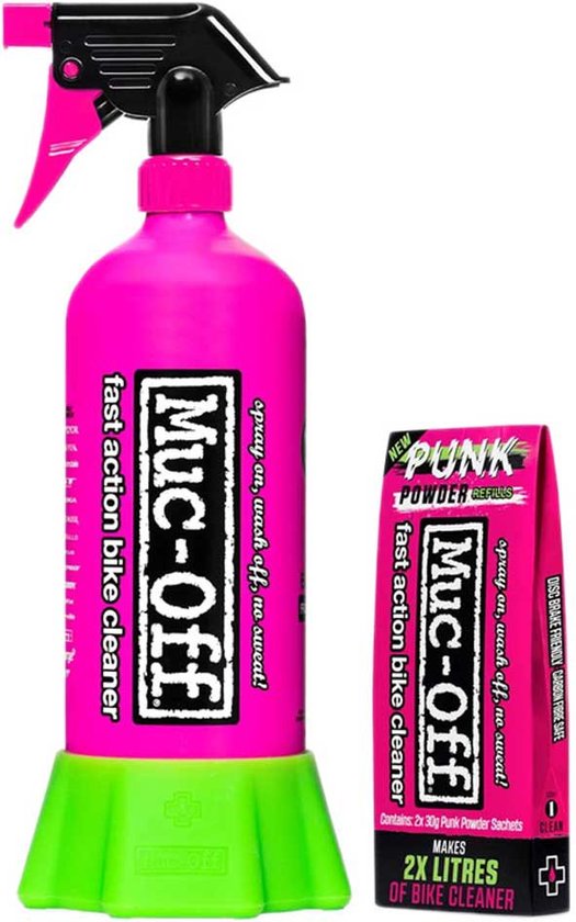 Muc-Off - Bottle For Life - Fiets & Motor Poestmiddel - Aluminium Spuitfles met Punk Powder - Voordeelverpakking - 20609 van Muc-Off