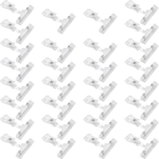 MUKLEI 30 Pcs Plastic Swivel Drawing Clips, Drawing Display Clip Tag Holders, Clip on Board Holder Plastic Merchandise Sign Clip for Market, Shopping Mall, Retail Price Tag Display van Merkloos	