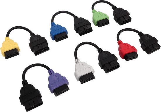 MultiECUScan Adapter Kabel - 6 Stuks OBDII Diagnostische Kabel Set - ECU Scan Tool Kabel voor EcuScan Adapter 1 2 3 4 5 6 van Merkloos	