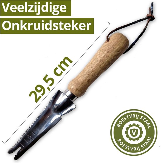 multifunctioneel onkruid verwijderaar,onkruidsteker,onkruidtrekker,onkruid wieder,voegenkrabber,onkruidverdelger,tuinschep,roestvrij staal,plantenwortel verwijderaar van Merkloos	