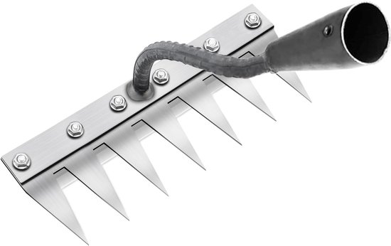multifunctioneel onkruidgereedschap, onkruidhaak, draagbare onkruidtrekker gereedschap voor erf en tuin, voor wieden/losmaken / zaaien (zonder stok) (7 tanden)