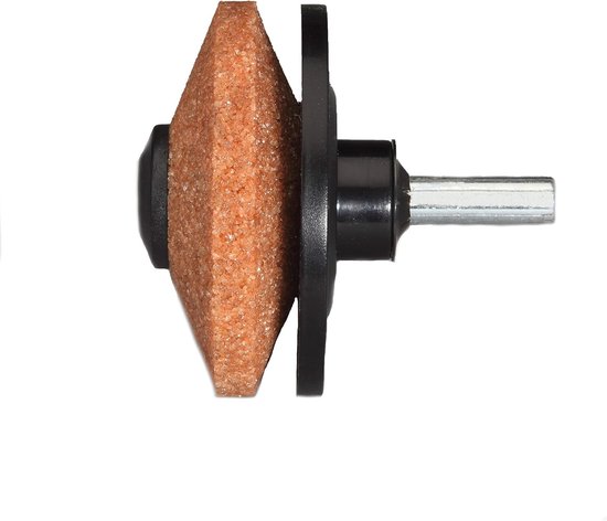 Multifunctioneel slijpopzetstuk voor boormachines - slijpen van tuingereedschap, grasmaaiermessen, schoppen en bijlen van VONROC