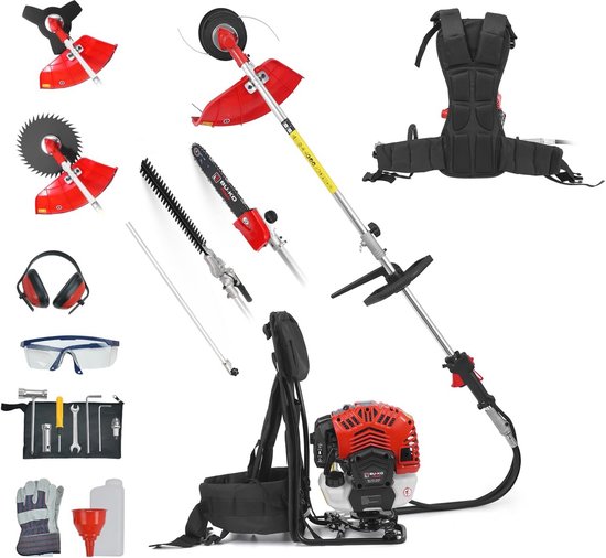 Multifunctioneel Tuingereedschap met 52cc Motor en Uitschuifbare Heggenschaar
