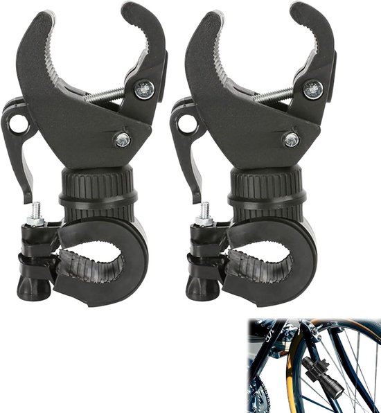 Multifunctionele 2 Pcs Rughouders - Rolstoel Stokhouder - Wandelstokhouder - Rolstoeltafel - Vaste Zaklampen - Universele Krukhouder van Merkloos	