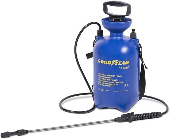 Multifunctionele 5 liter drukspuit met verstelbare sproeikop en 2 drukstangen