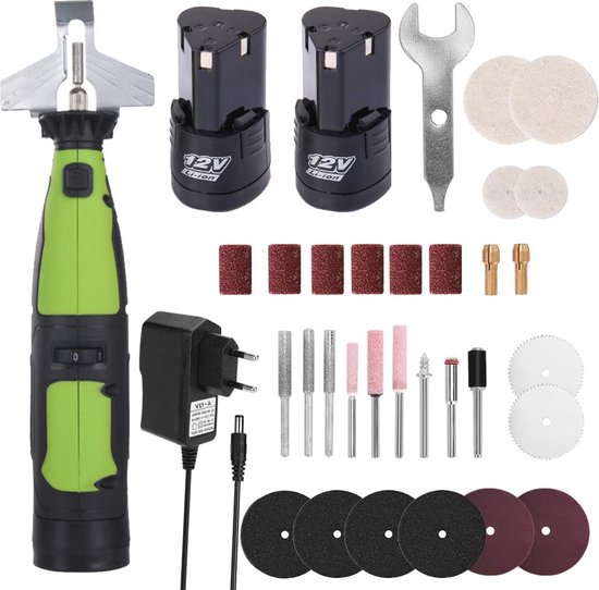 Multifunctionele accu kettingslijper set voor slijpen, boren en snijden - 20.000 rpm