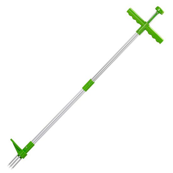 Multifunctionele aluminium buiswieder - Tuingereedschap - Verticale wiederhandgereedschap - Tuingereedschap met lange steel (met 3 tanden) - 1 st. van Merkloos	